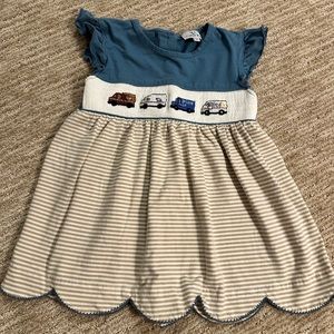 CUTIE PIE SMOCKS DELIVERY TRUCK DRESS SIZE 4T